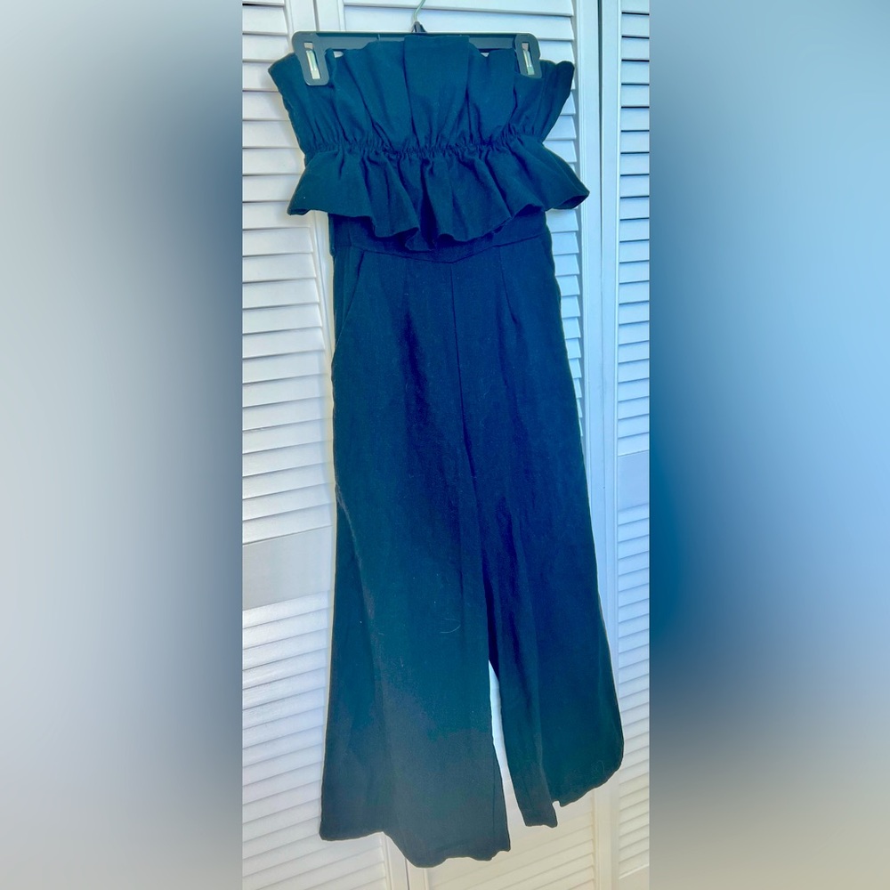 Black Chic Strapless Jumpsuit from EDITE MODE